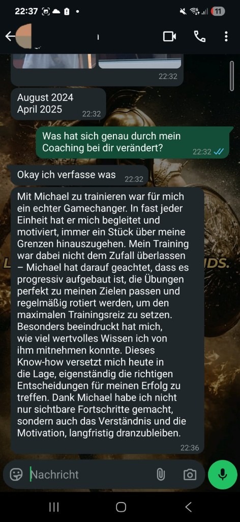 WhatsApp Kundenfeedback – anonymisiert 2