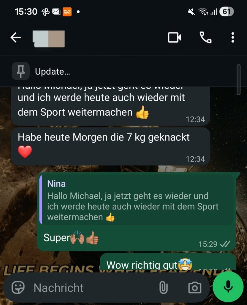WhatsApp Kundenfeedback – anonymisiert 11